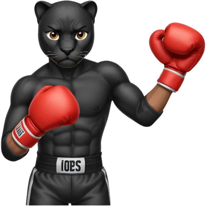 Panther boxer  emoji
