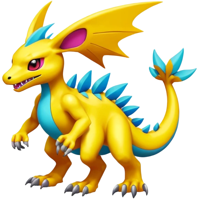  colorful modern Fakémon-Pokémon-Digimon-creature (full body) emoji