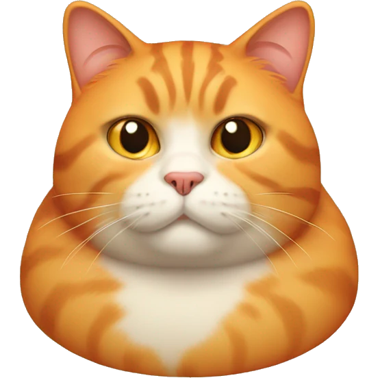 fat orange cat  emoji