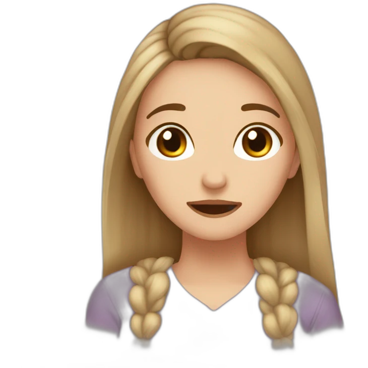 white girl with brown hairs (Teresa Campomar Hernando) crying of happiness  emoji