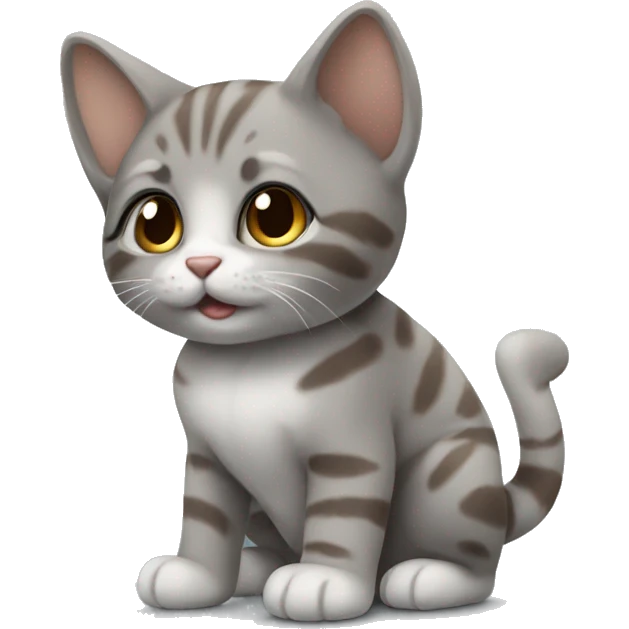  baby cat grey and brown emoji