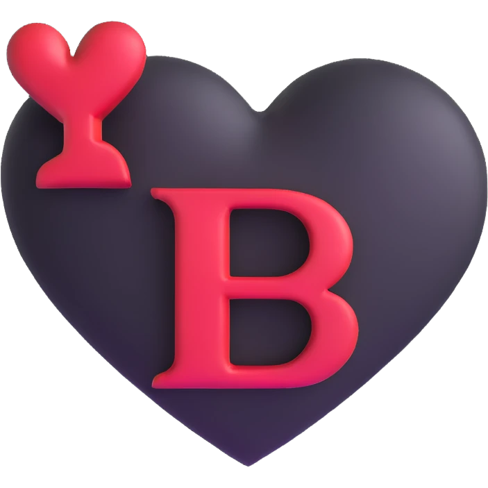 heart with the letter B inside emoji