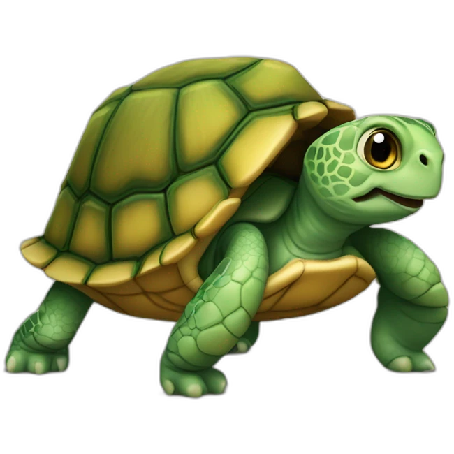 Une tortue avec une tête de chat emoji