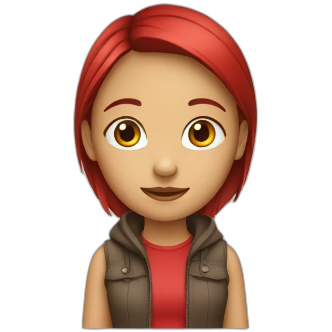 girl-red emoji