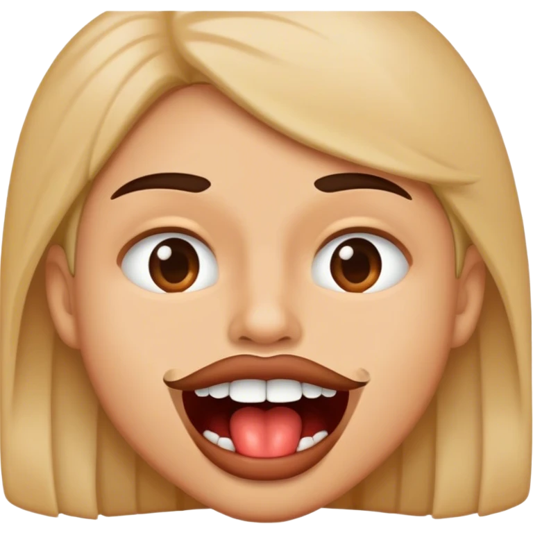 Emoji biting lip emoji