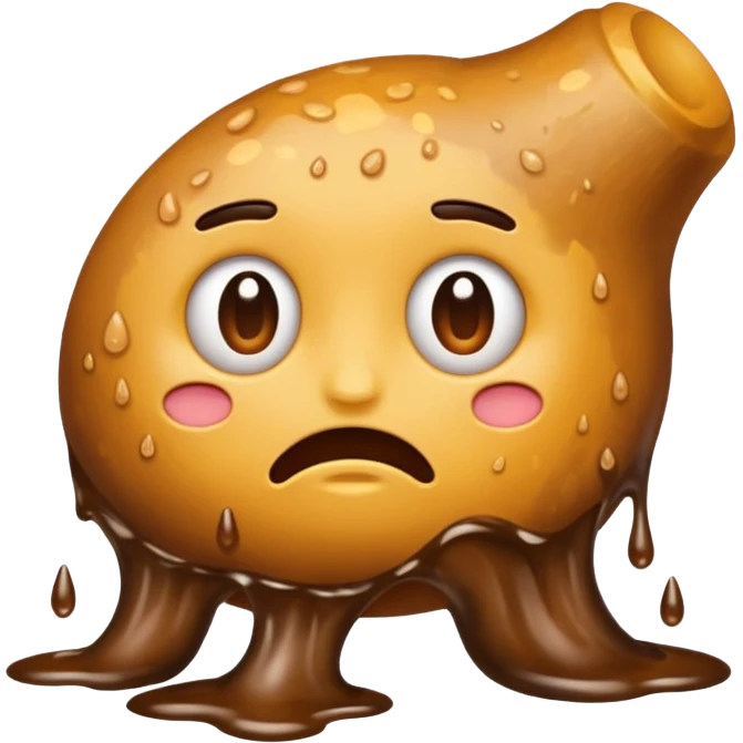Mix the water drops emoji with the poop emoji to make a liquid diarrhea emoji emoji