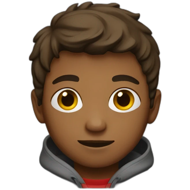 Boy in a red hoodie  emoji