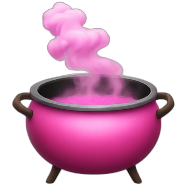 Cauldron pink smoke emoji