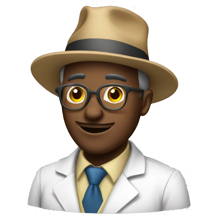 Scientist with a silly hat emoji