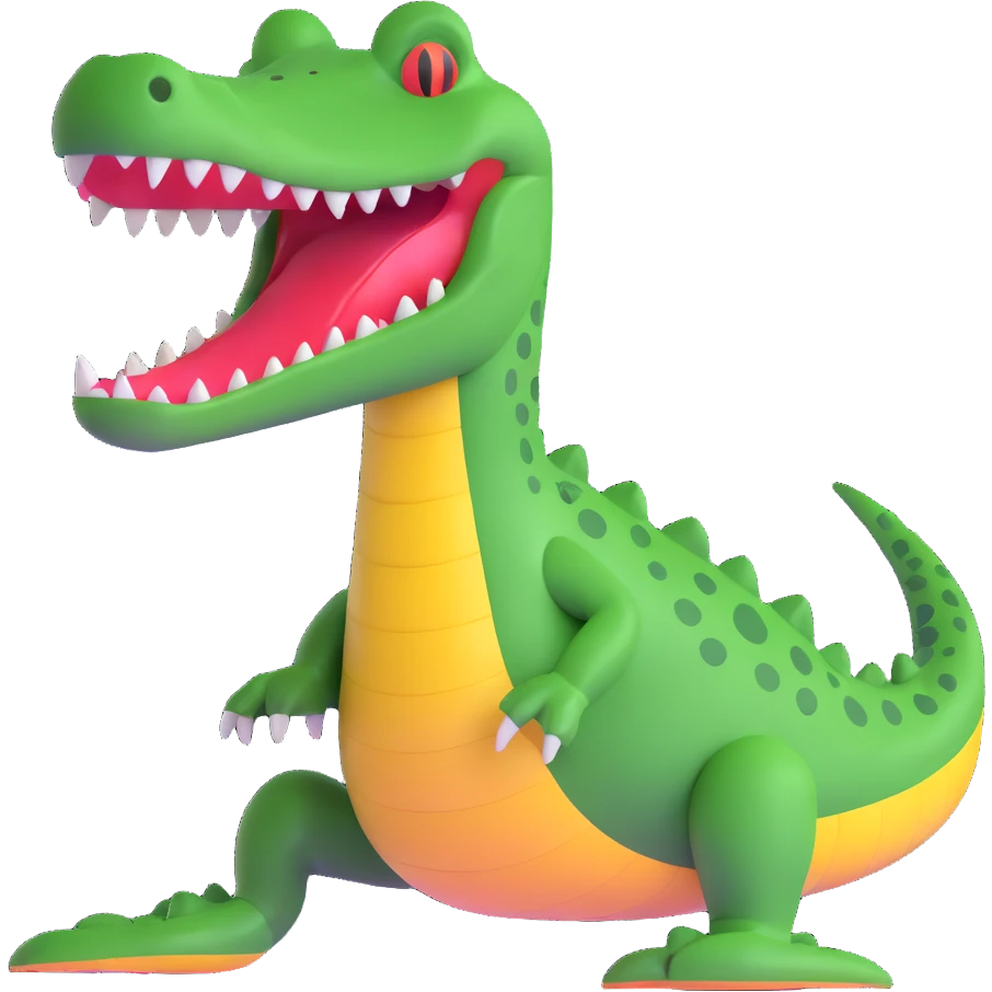 alien crocodile emoji
