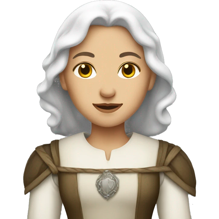 white medieval woman rich emoji