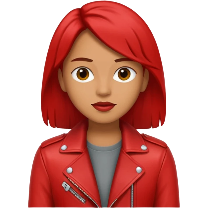 The singer red leather emoji