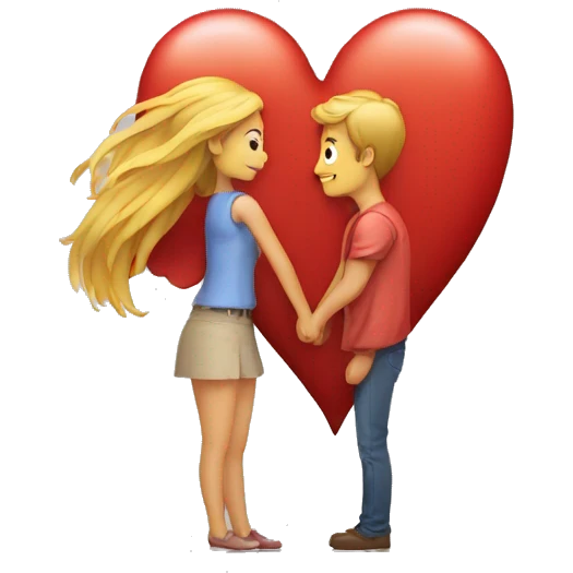 Coeur avec une personne amoureuse emoji