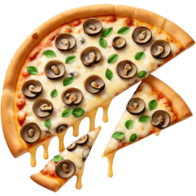 Cheese and Mushroom pizza emoji