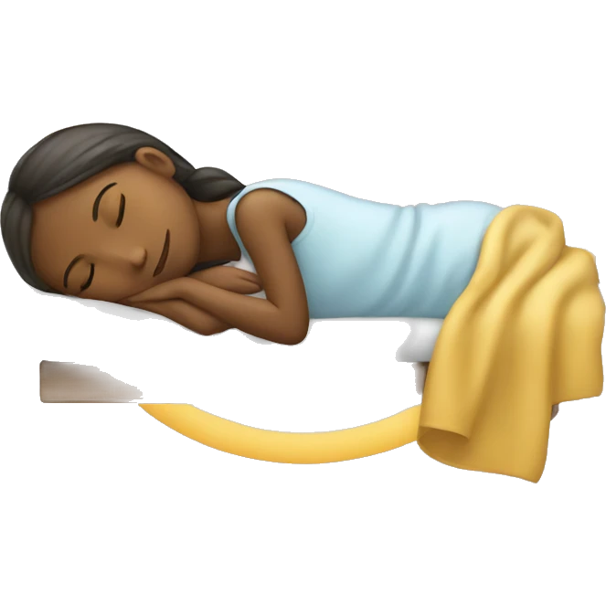 Girl sleeping dreaming of food emoji