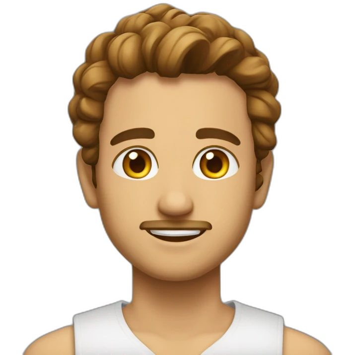 رجل سمين يرفع الصبغ الذي في المنتصف emoji
