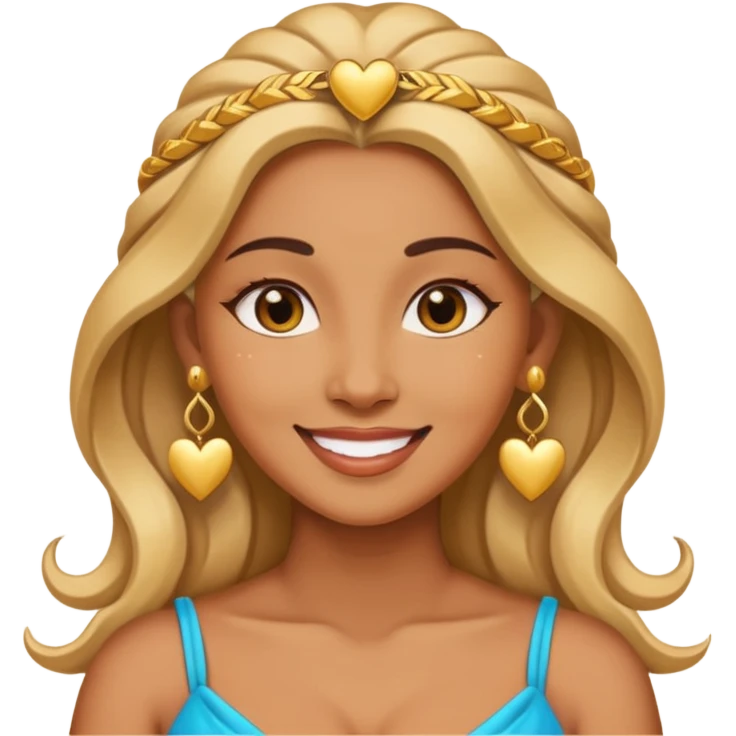 put love shaped earrings to the love goddest emoji