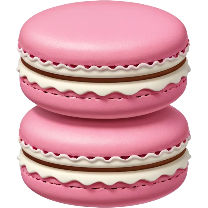 White and pink macaroon emoji