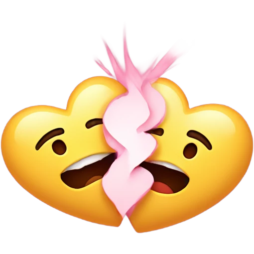 Two hearts beating as one emoji