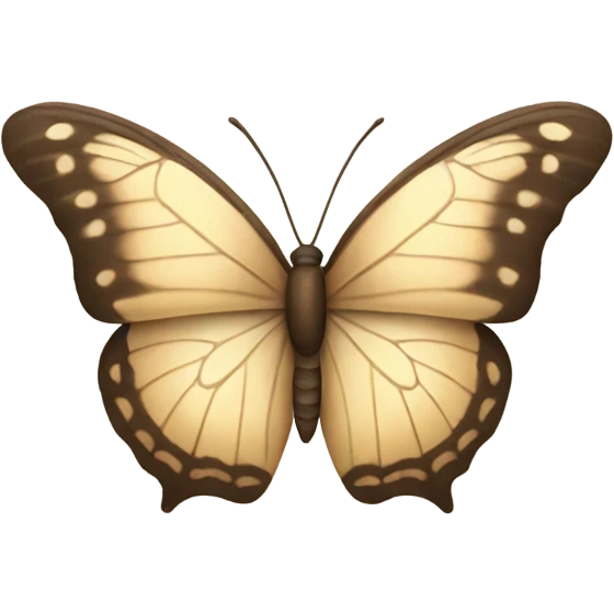 Beige butterfly emoji