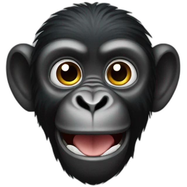 Black monkey emoji