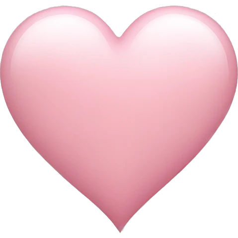 light pink heart  emoji