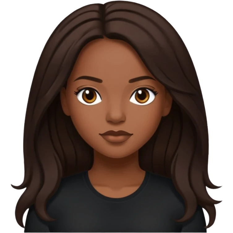 Brandi Williams from Blaque with long dark brown hair  emoji