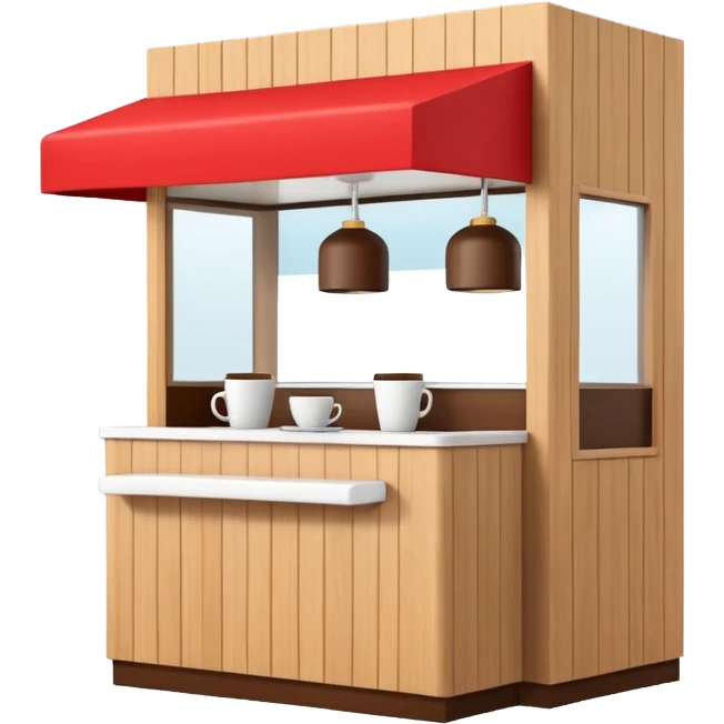 front pop up coffee booth emoji