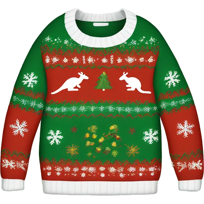 An Australian-themed Christmas jumper  emoji