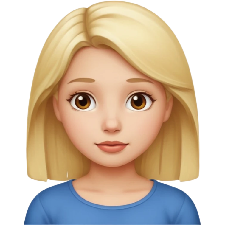 blonde girl with full cheeks emoji