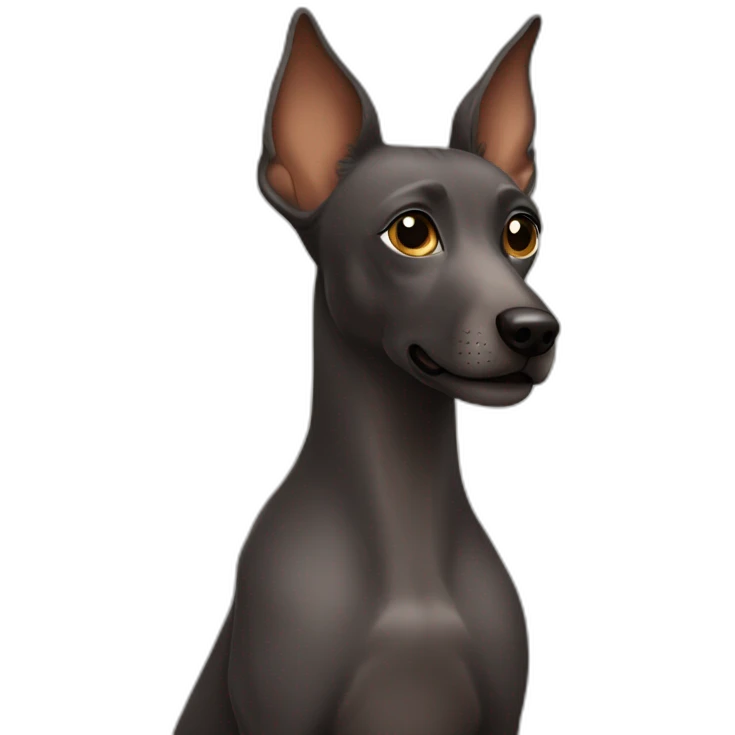 Xoloitzcuintle dog with hair on a top of head emoji