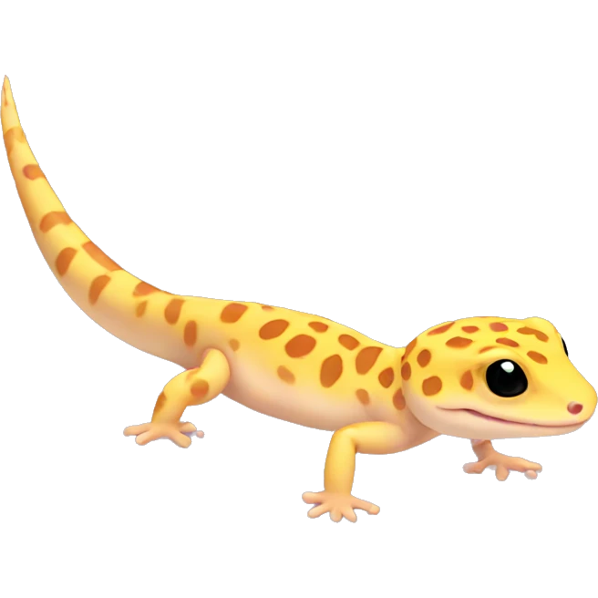 leopard gecko yellow and peach  emoji