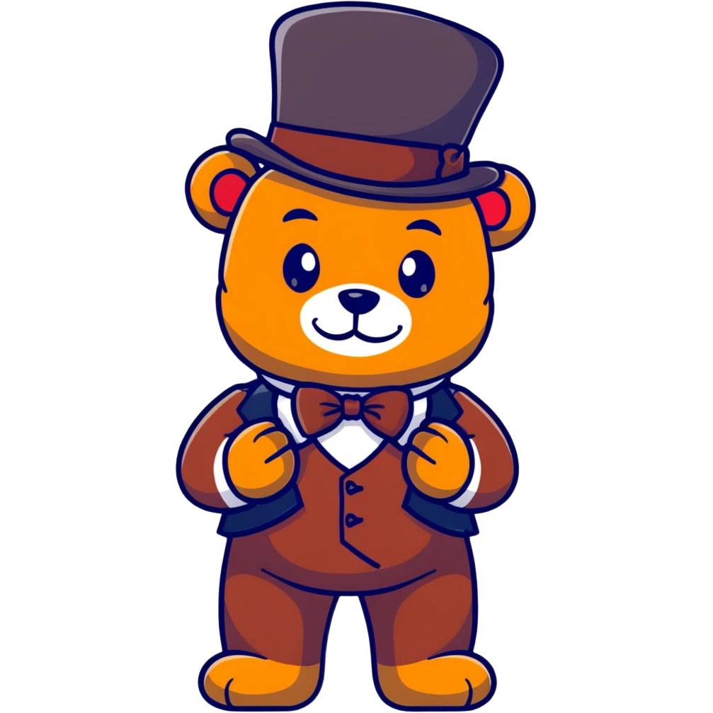 Freddy from Five Nights at Freddy's, highly detailed emoji
