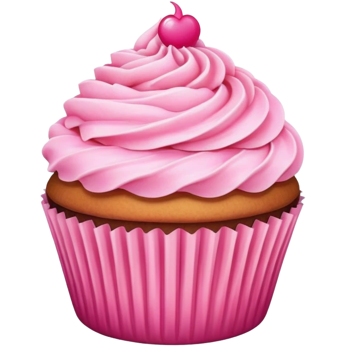 cupcake with pink icing emoji