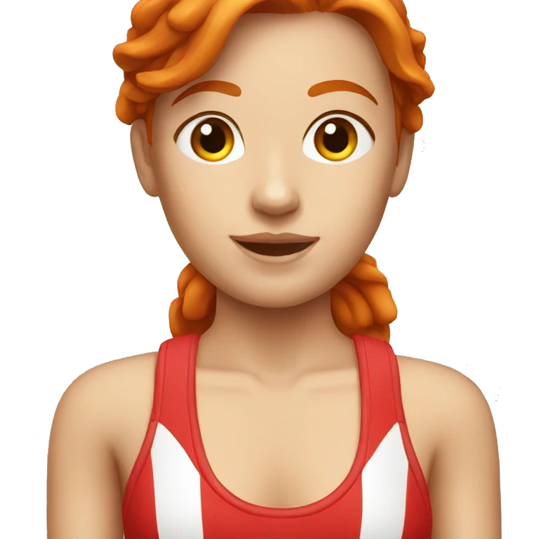Female redhead lifeguard emoji