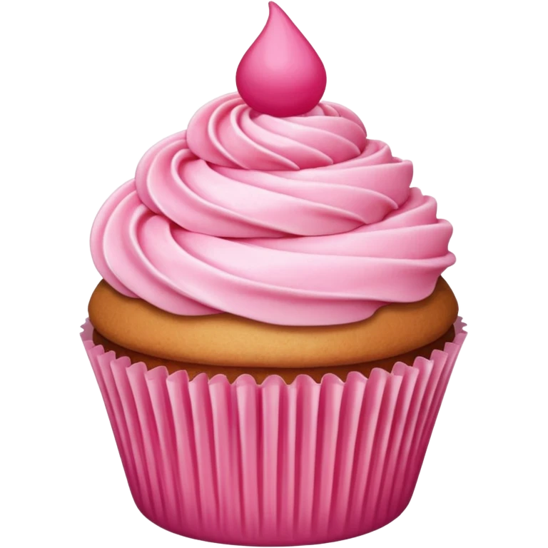 Cupcake with pink icing emoji