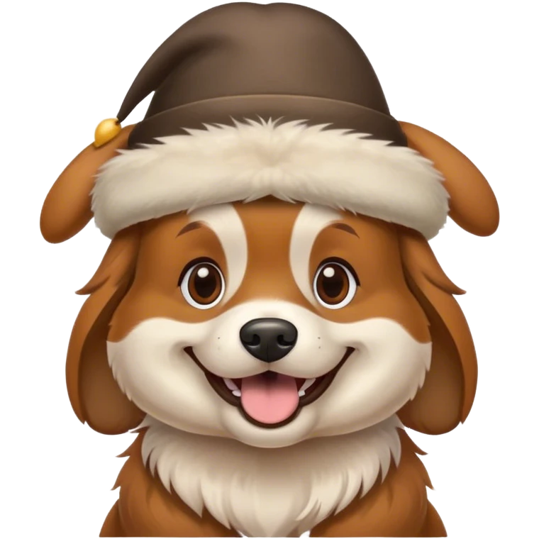 Dog that’s wearing hat emoji