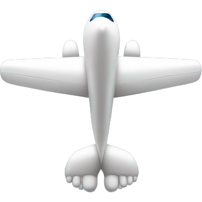 Foot with airplane wings emoji