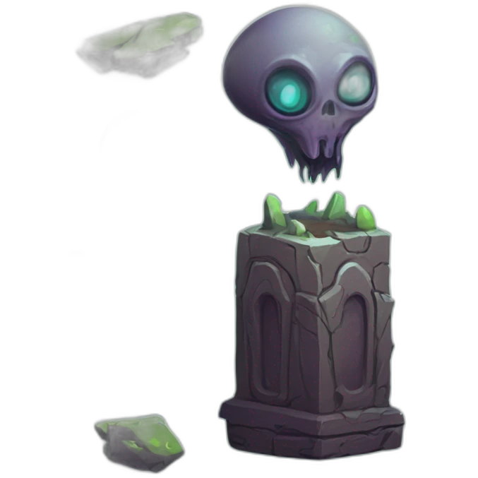 alien graveyard scifi roguelike rpg style inspired by slay the spire digital art emoji