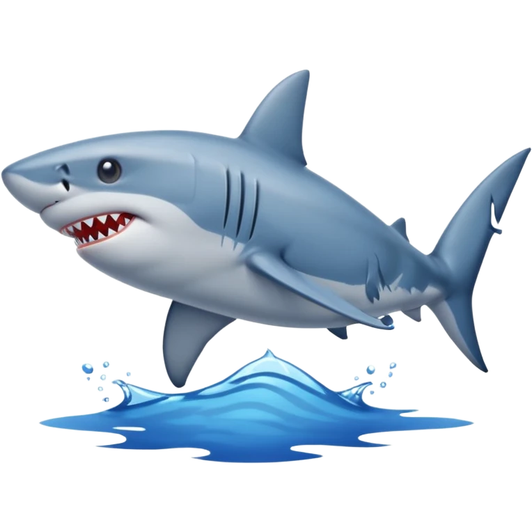 Shark wearing blue shoes emoji