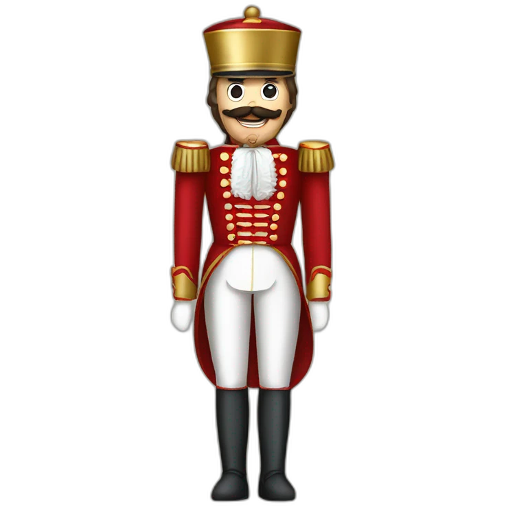 full body nutcracker with big mouth emoji
