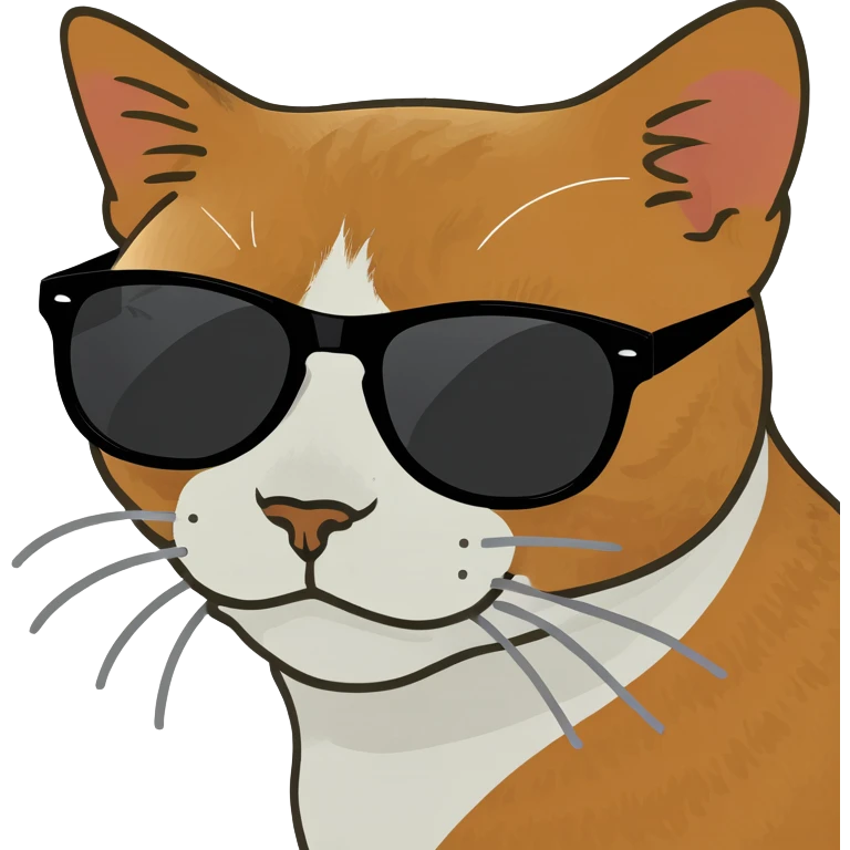 Cat with sunglasses emoji