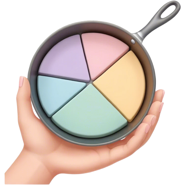 hand writes pastel pan emoji