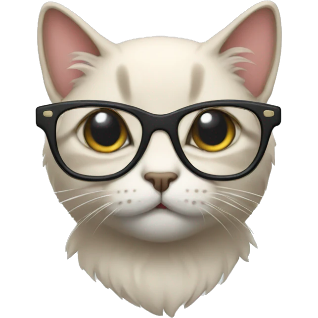 Cat with glasses  emoji