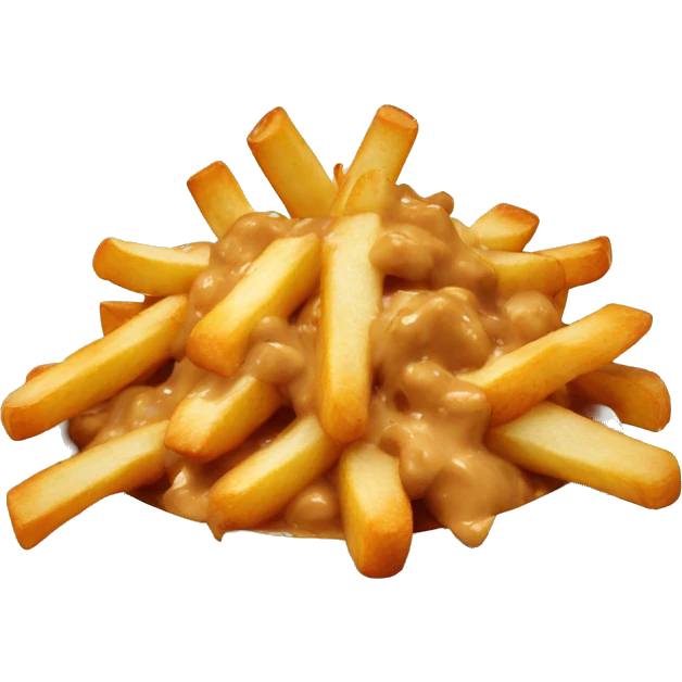 Poutine qui mange une poutine emoji