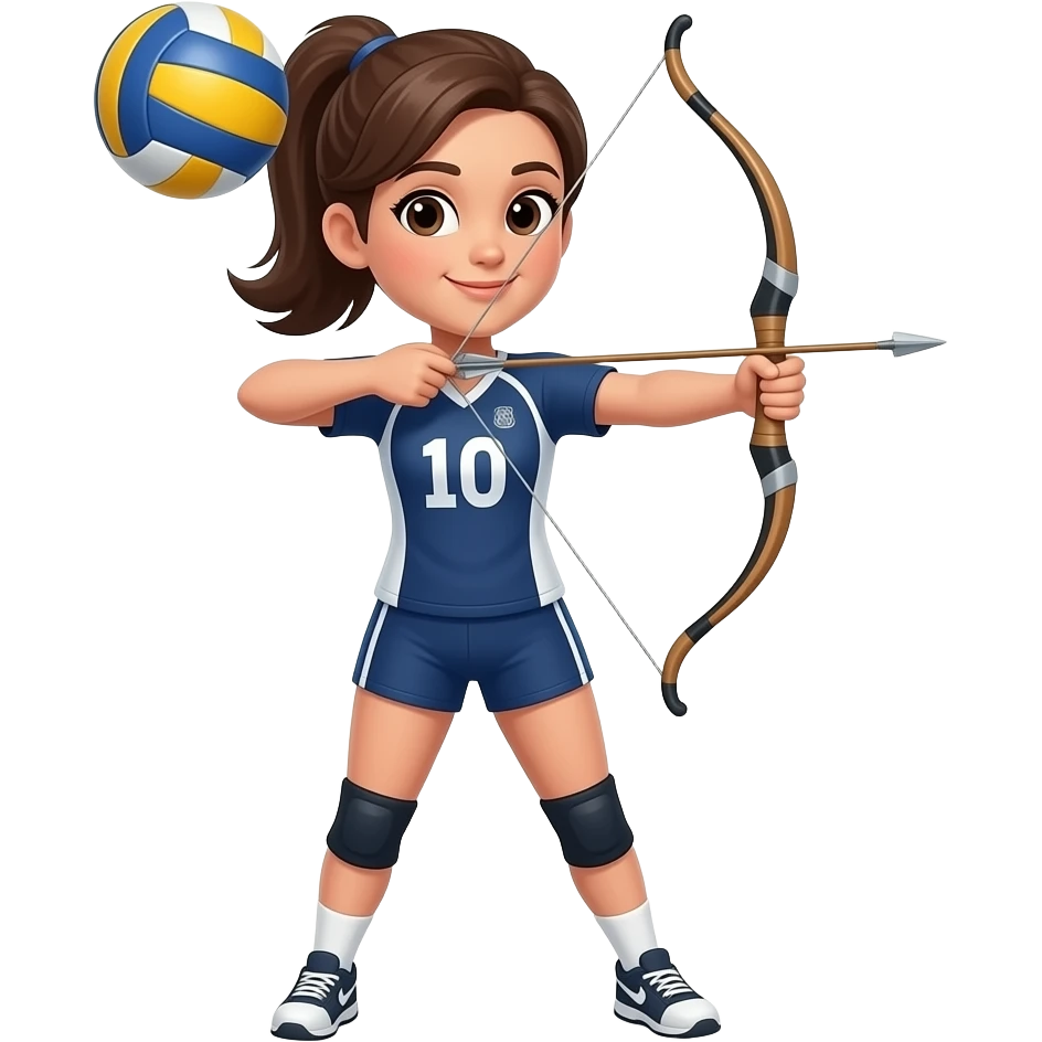 volleyball with bow emoji