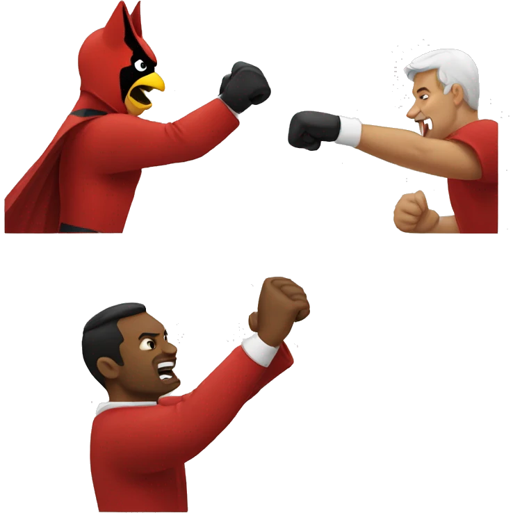 Cardinal punching wildcat emoji