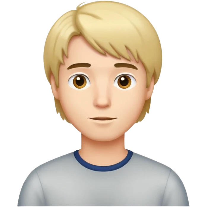 Guy with bob hair emoji