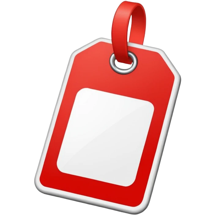 red white Price tag emoji