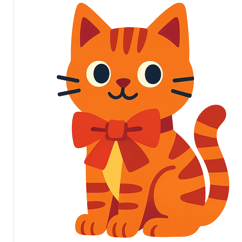 cat with a ribbon emoji